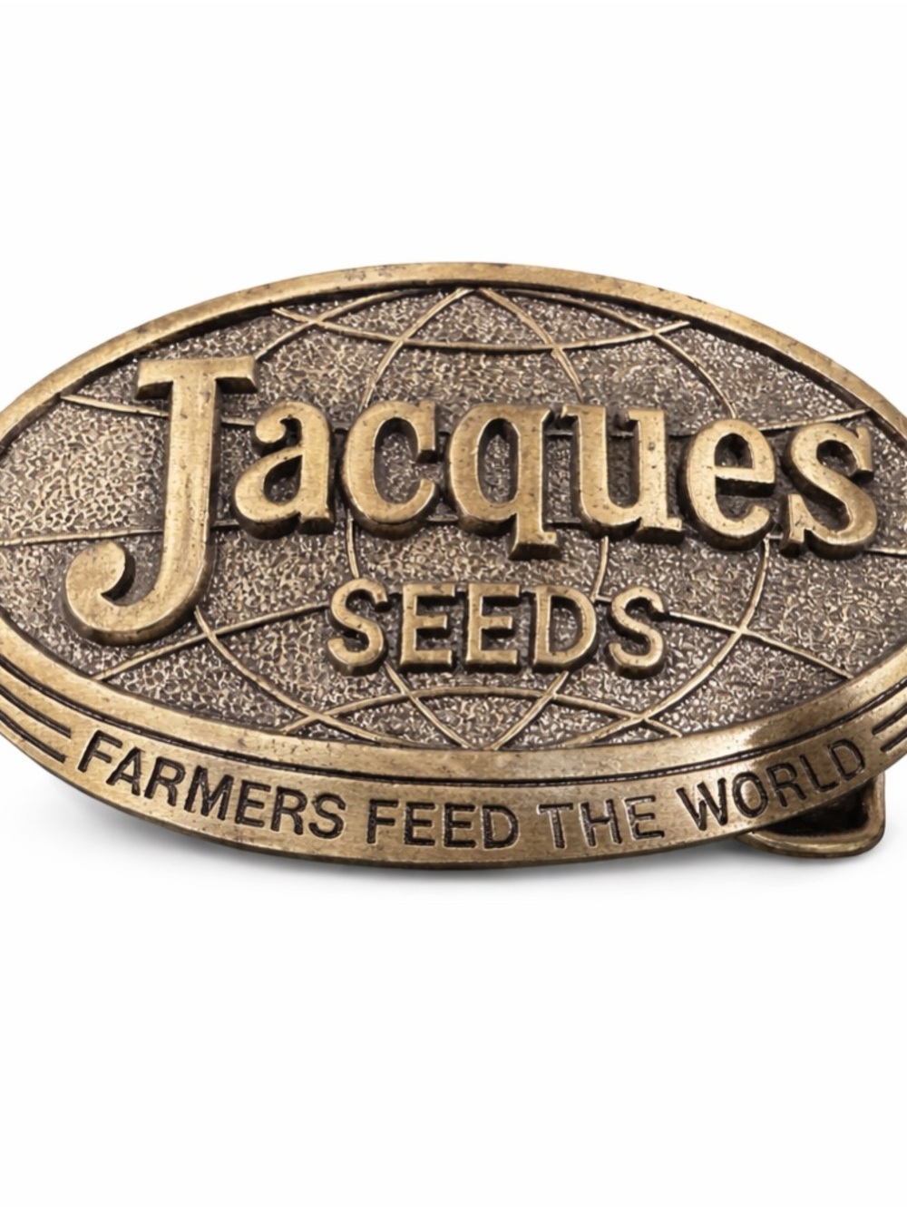 Vintage Jacques Seeds Brass Belt Buckle